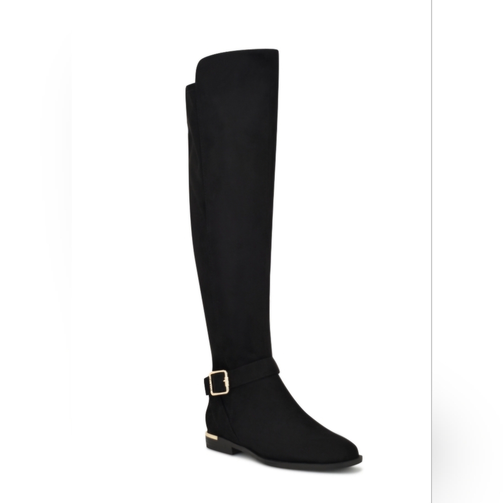 Nine West Women's Andone Round Toe Over the Knee Casual Boots - Black- 7.5M